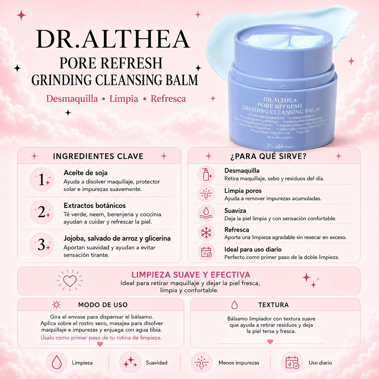 Dr. Althea Pore Refresh Grinding Cleansing Balm – 50 ml