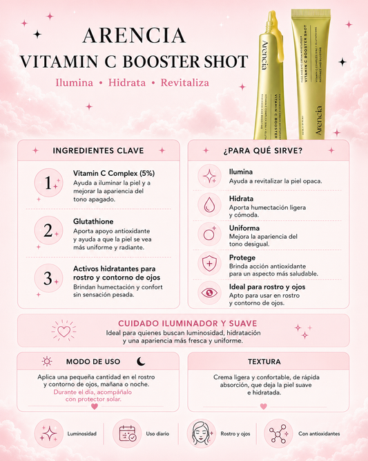 Arencia Vitamin C Booster Shot Face & Eye Cream Moisturizer – 30 ml